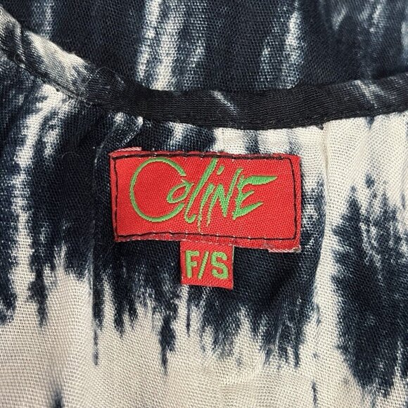 Coline Tie Dye Mini Dress Size S Small Blue - Picture 5 of 8